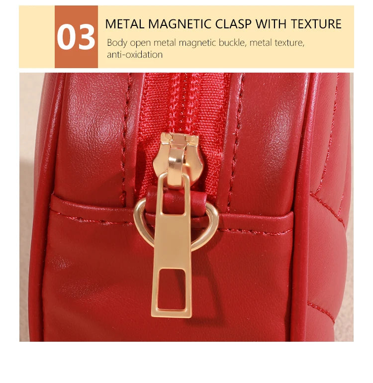 Trendy Solid Color Square Shoulder Bag, Quilted Detail Zipper Crossbody Bag For Women, Classic All-Match Wallet